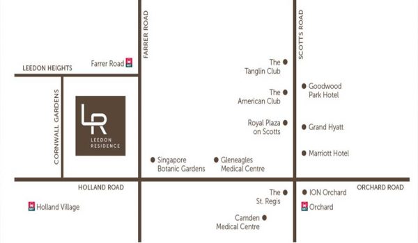 Leedon Residence Location map
