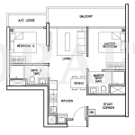 TRE Residences Showroom 2 + Study Floor Plan