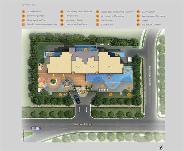 Three Balmoral site plan